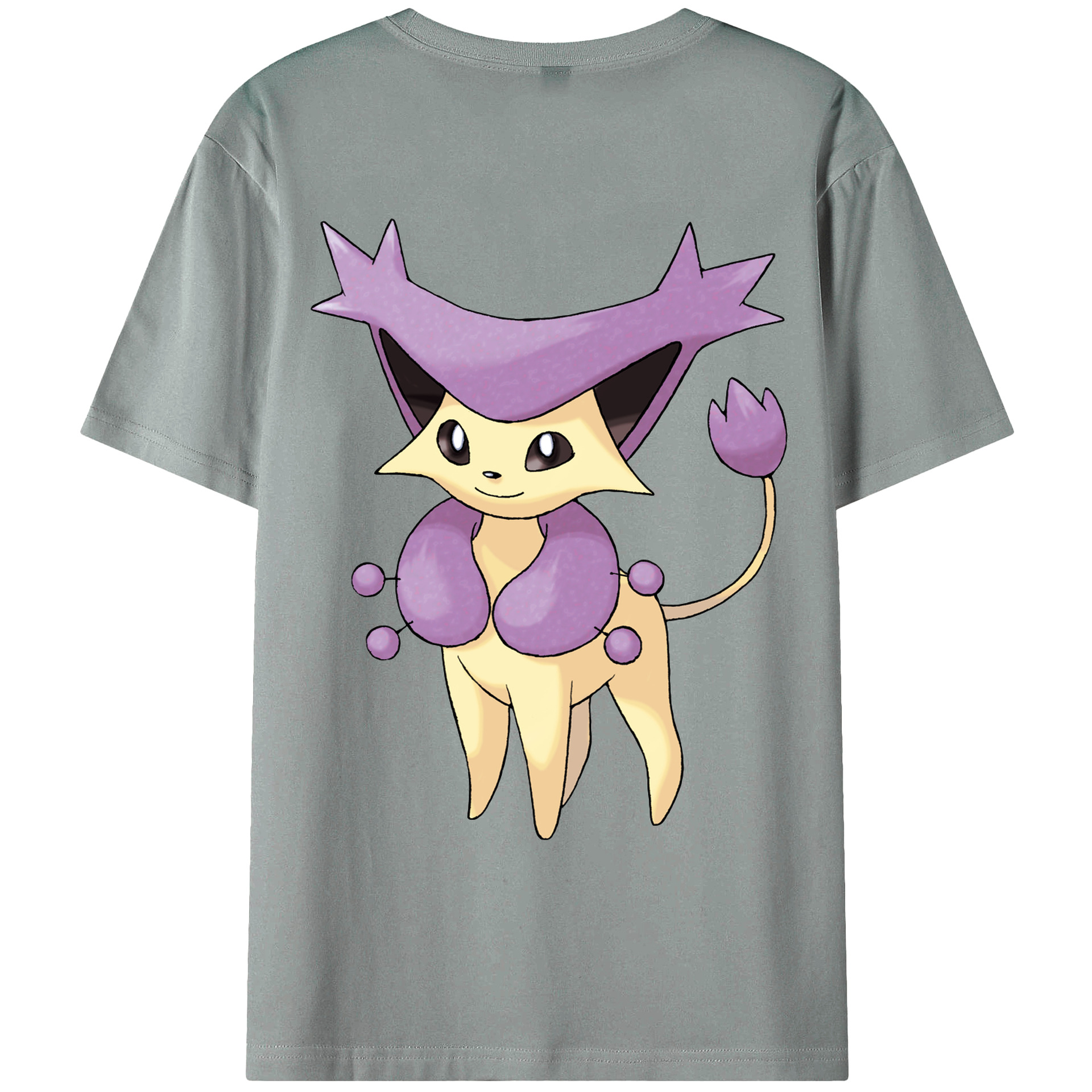 （画像用） ポケットモンスター Pokémon 綿100％ メンズ半袖Tシャツ（バックプリント） 通気性